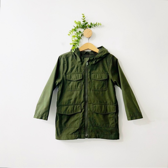Old Navy Other - Old Navy Toddler Boy Army Green Zip Up Hooded Light Jacket